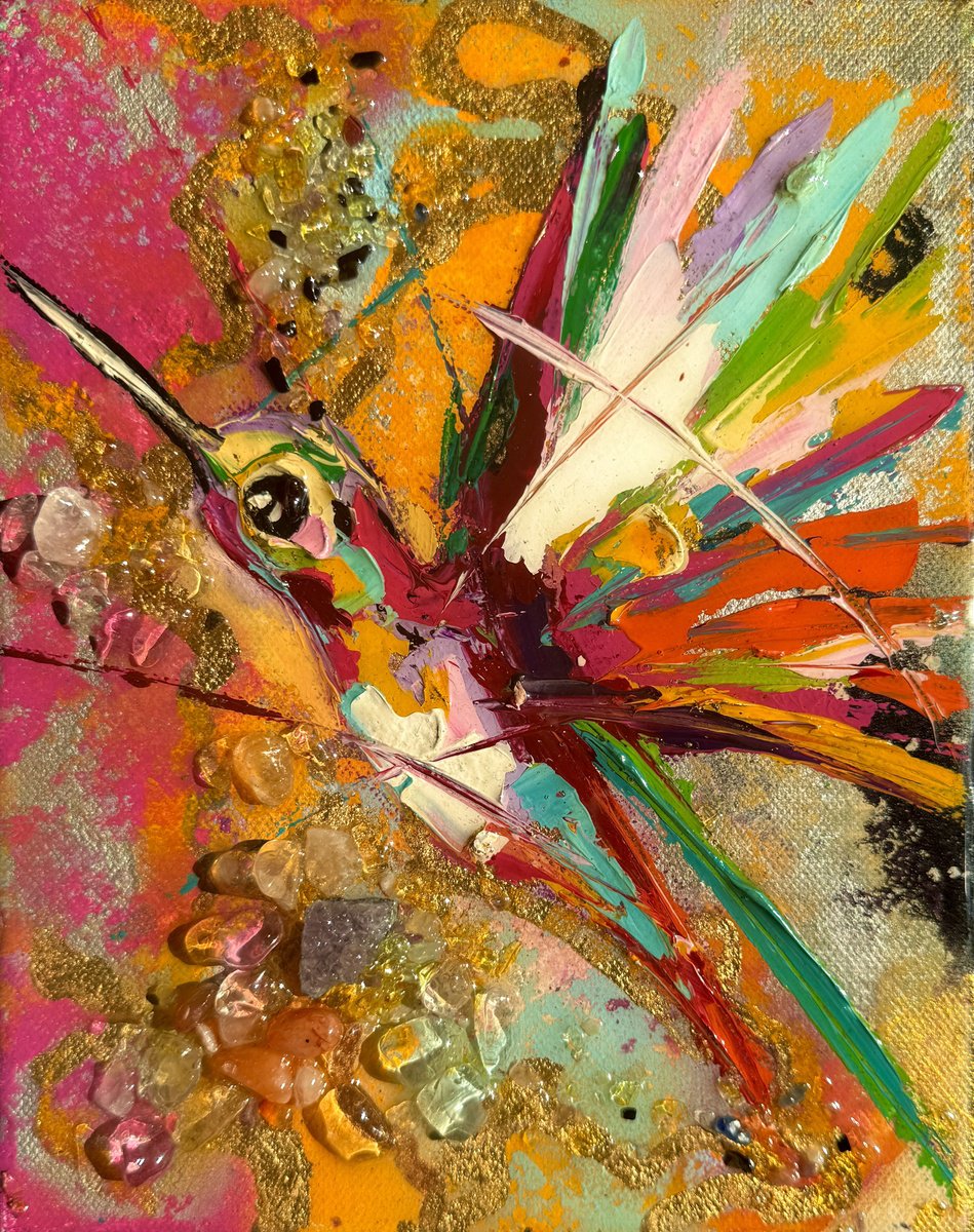 Expressive Painting , Smoky Quartz By Lina Redford, 7 X 9, Artwork For Sale On Artfinder