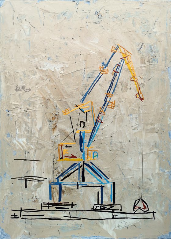 XXV 31 - Crane in Wismar harbor