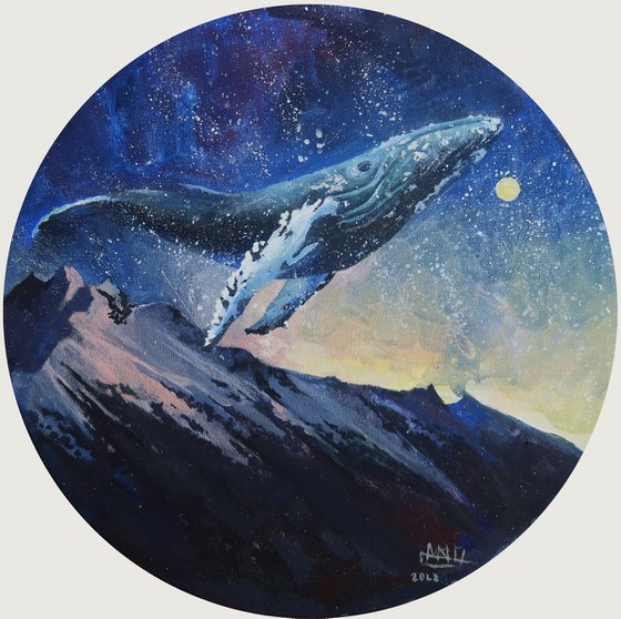 Alpine whale in the stillnesss of the night.