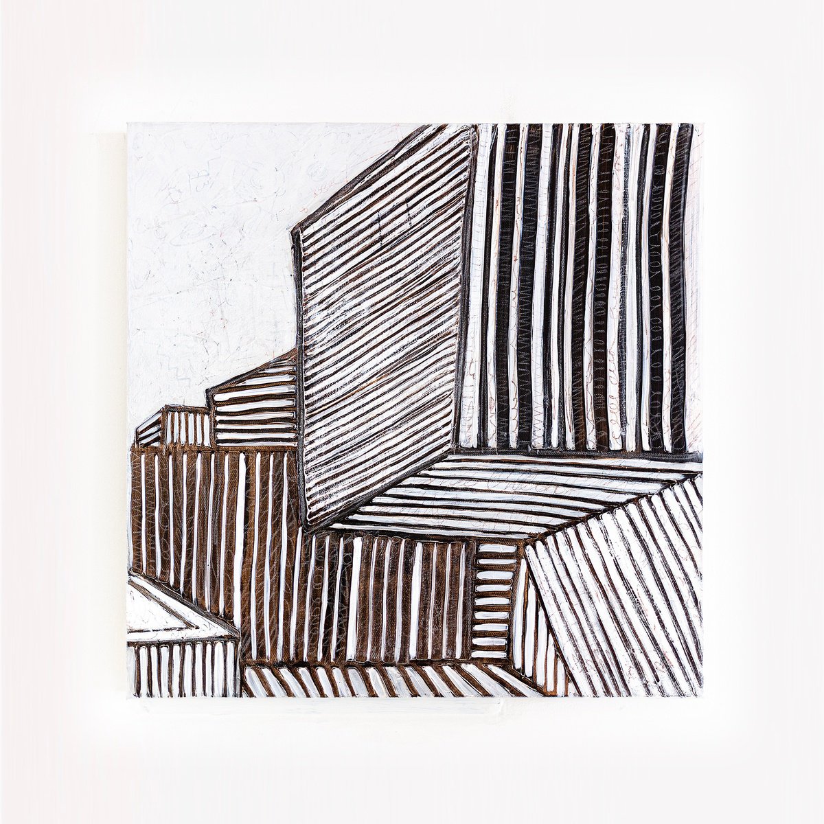 Abstract Acrylic Painting By Hyunah Kim, 24 X 24, Es Iii, Original Artwork