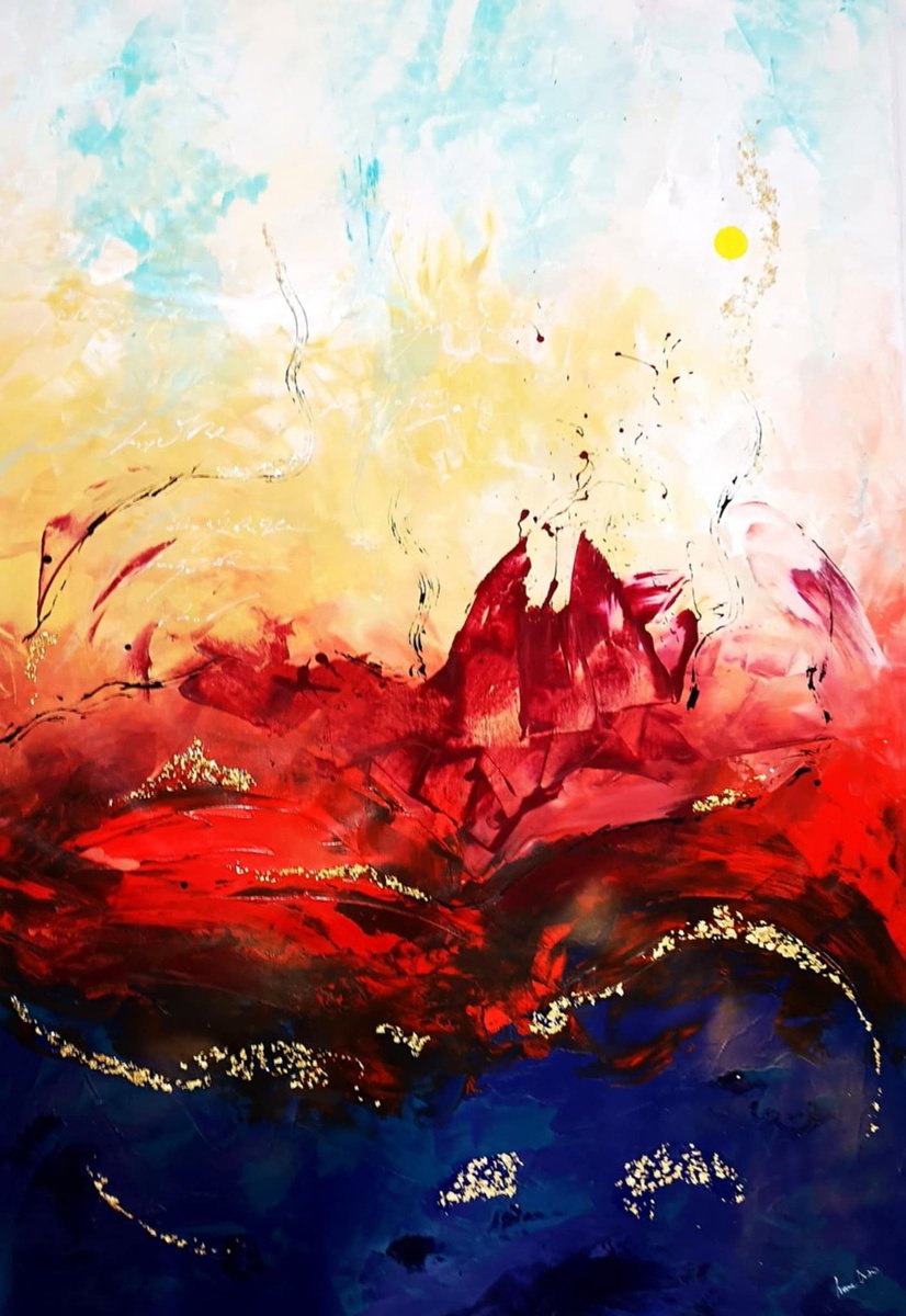 Abstract Acrylic Painting By Ivana Urso, 39 X 57, Beyond The Invisible, Original Artwork