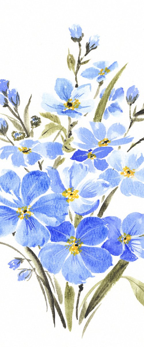 Forget-Me-Not Whispers by Hai Doan