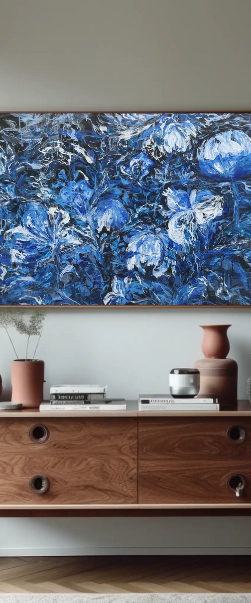 Heritage Echoes: Garden in Blue by Katia Solodka
