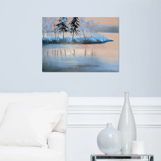 Silent Reflection: The Winter Blue