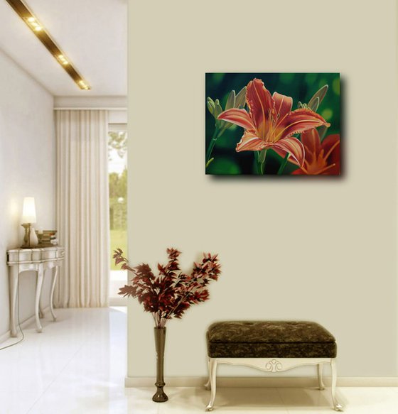 Hemerocalis, Flower painting