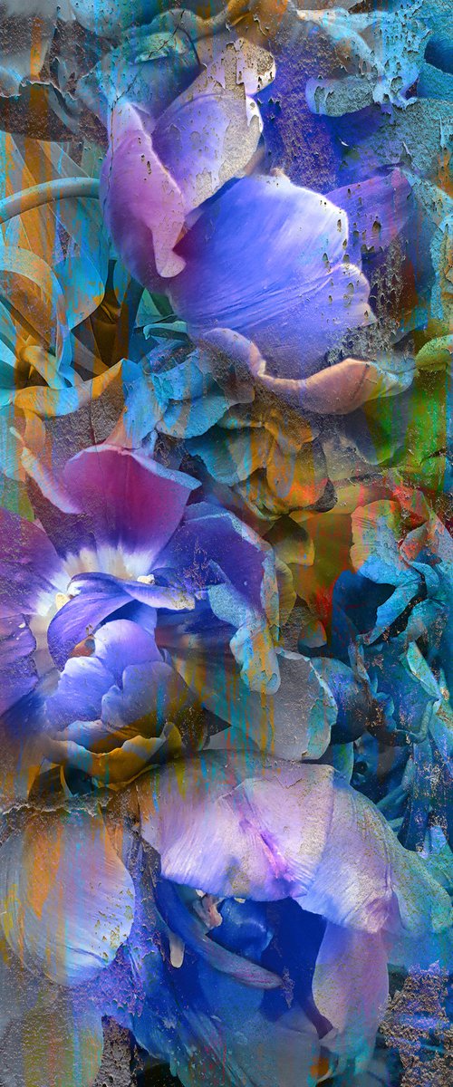 Аzure Spring 1 - photo collage, digital print by Elena Smurova