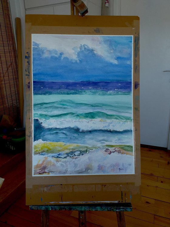 SEA AND WAVES  50 x 70 cm