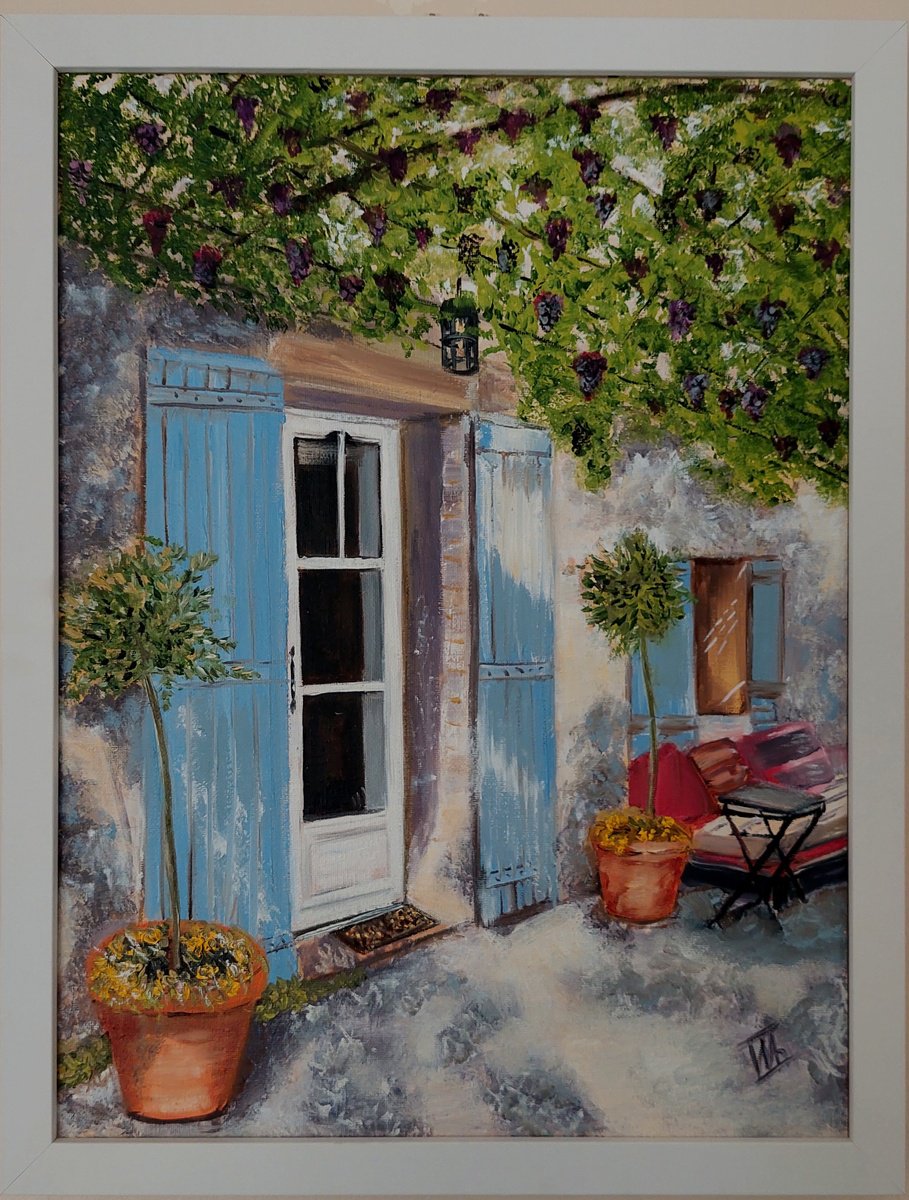 Italian Courtyard By Ira Whittaker, 13 X 17, Artwork For Sale On Artfinder