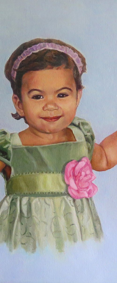 Commission Portrait of Celine by QI Debrah
