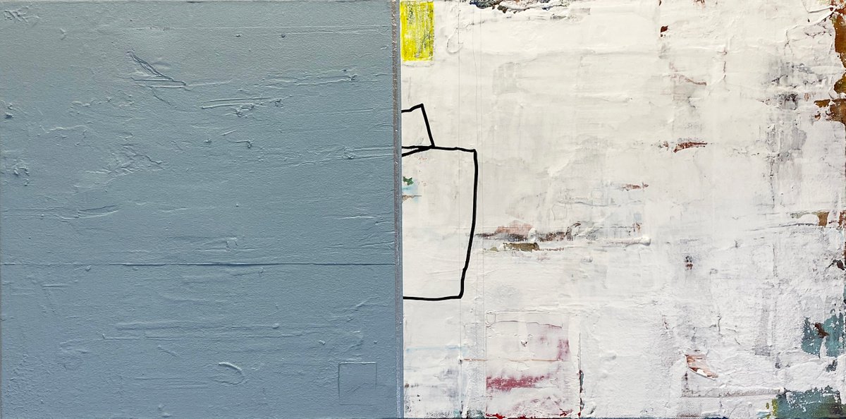 Geometric Abstract Acrylic Painting By Jason Forcier, 30 X 15, Simplicity, Original Artwork