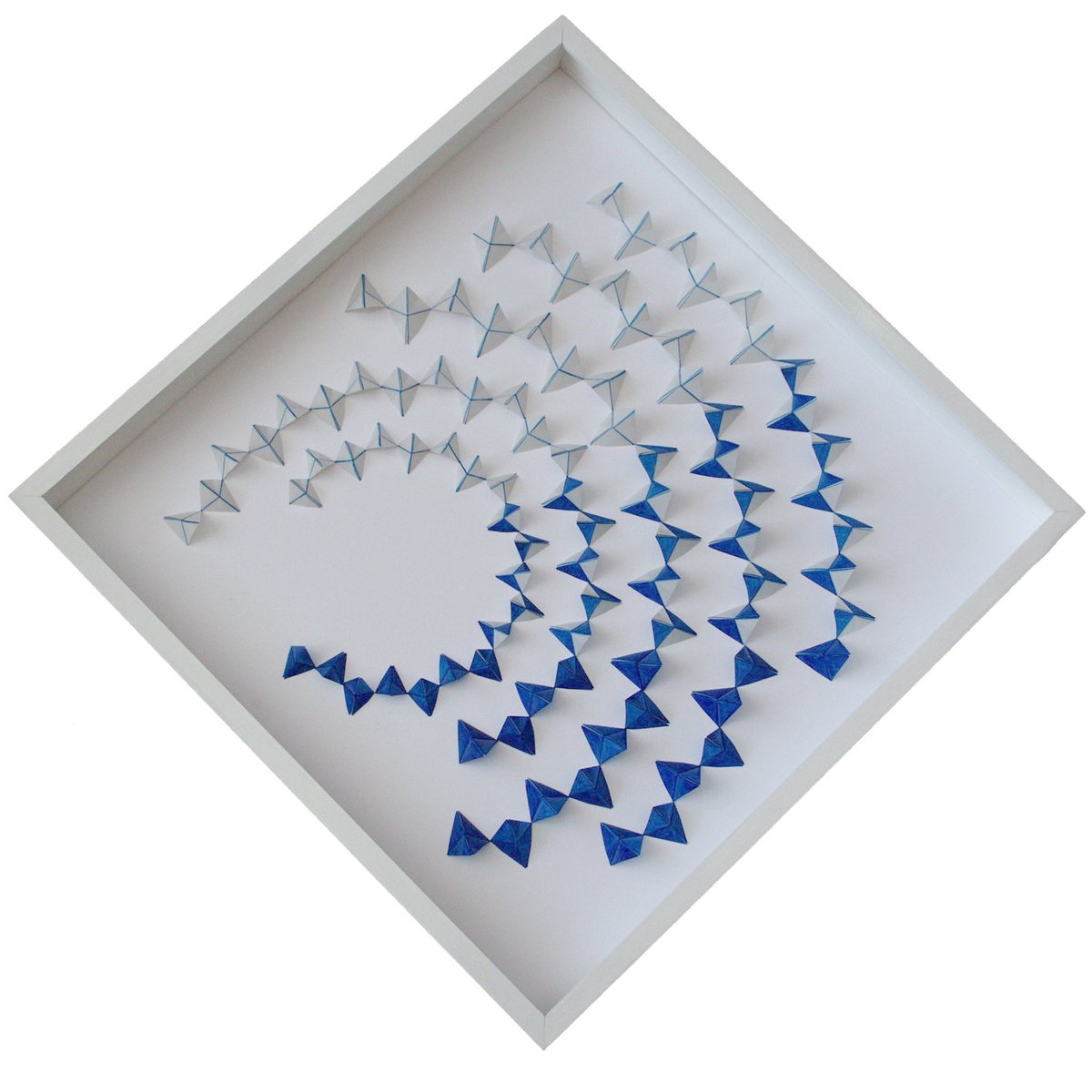 Geometric Landscape Relief By Evgeniq Ivanova, 35 X 35, Cosmos, Original Artwork