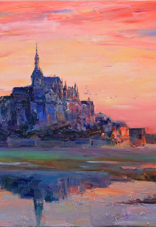 Evening Mont Saint Michel by Sergei Chernyakovsky