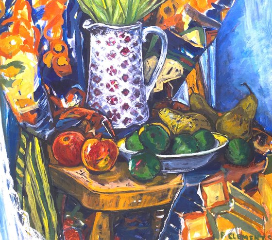 Pears Limes Apples with orange