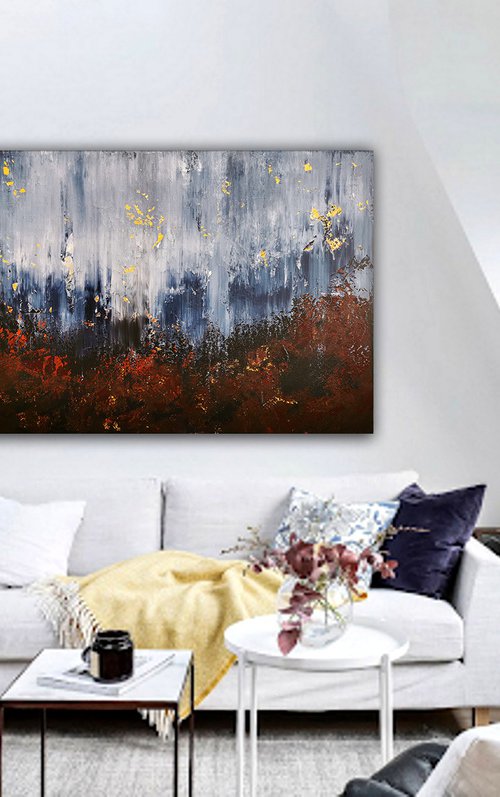 150x100cm. / abstract painting / Abstract 1207 by Alex Senchenko