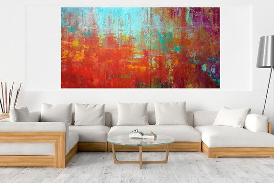 Fata Morgana - XXL 200 x 100 cm abstract painting