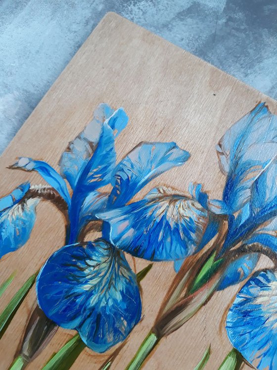 Blue irises