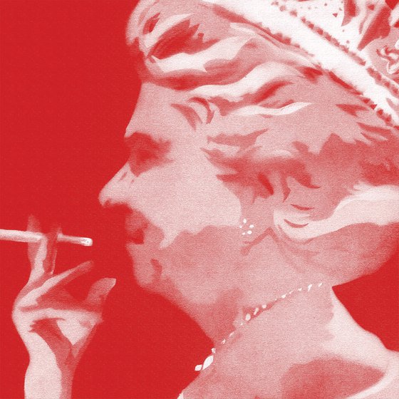 Spliff Queen red (on gorgeous watercolour paper).