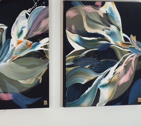 A Verdant Scene II Triptych