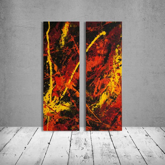 Blazing Joy (Diptych: 65 x 90 cm) (26 x 36 inches)