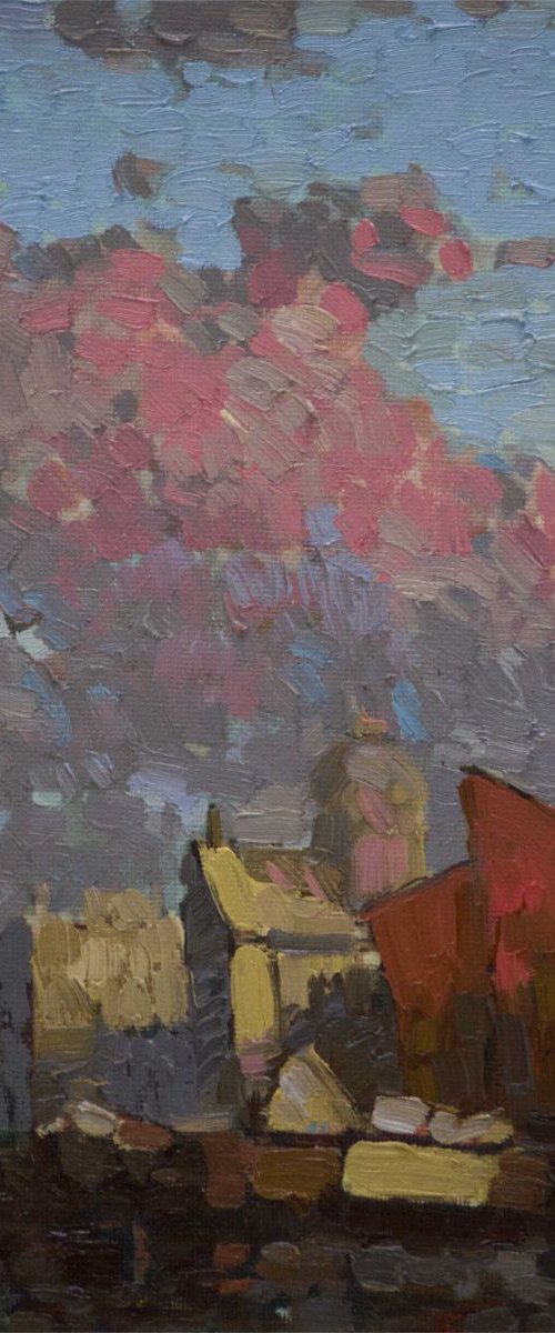 Venice and Harbor Handmade oil Painting on Canvas One of a Kind by Vahe Yeremyan