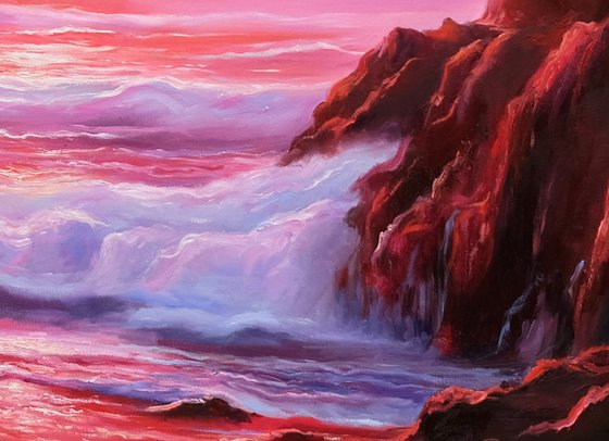 Red Seascape Fantasy