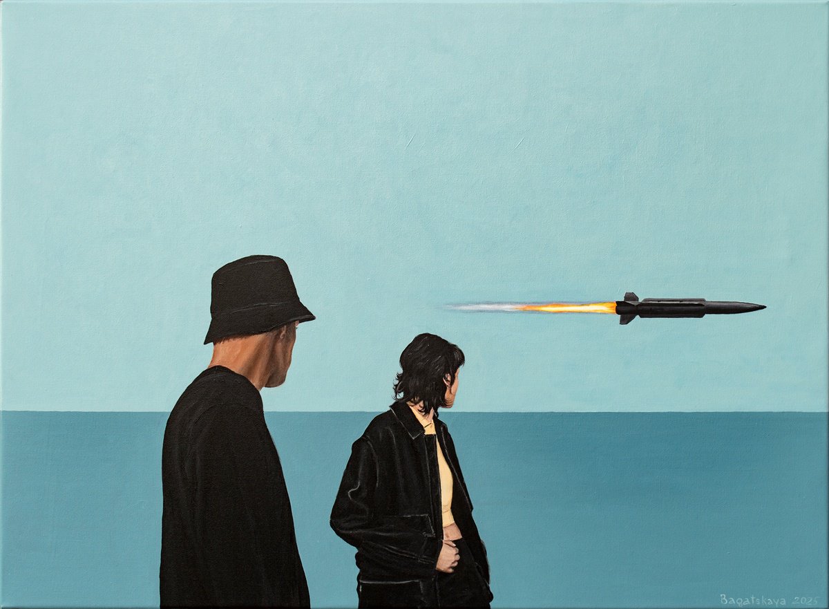 Photorealistic Portrait Acrylic Painting By Nataliya Bagatskaya, 30 X 22", Black Sea. Ukraine, Original Artwork