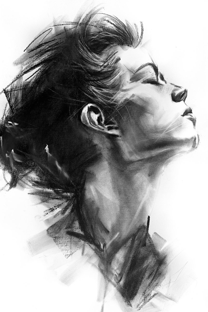 Expressive Charcoal Drawing , Treshold By Denny Stoekenbroek, 13 X 20, Artwork For Sale On Artfinder