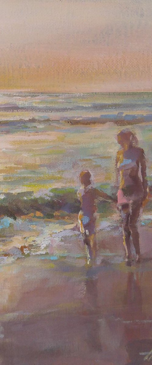 On the surf line (8x10'') ("Childhood" series) by Alexander Koltakov