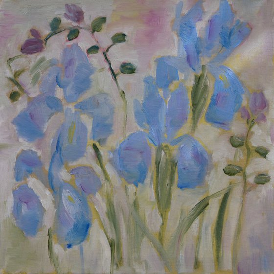 Irises and Freesia