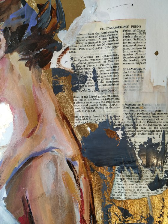Two Ballerinas -  Mixed Media  Painting on Paper-Two Ballerinas