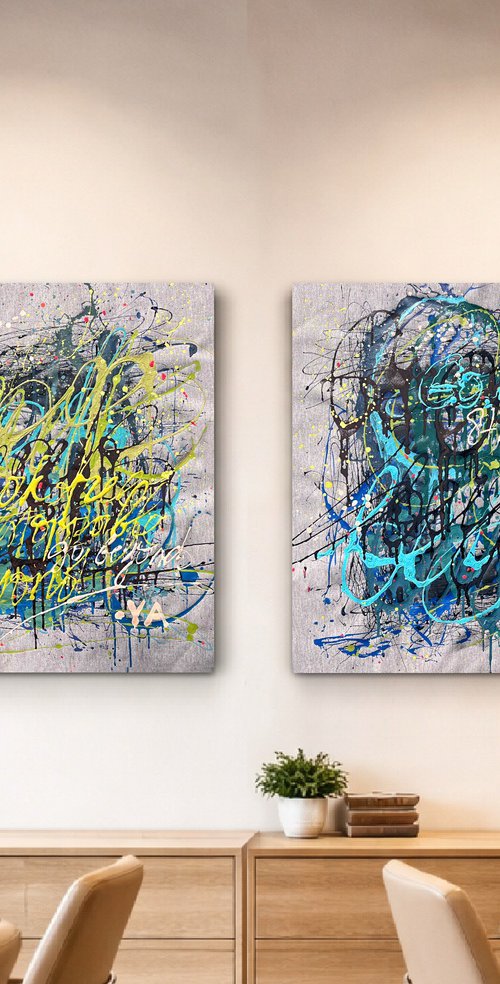 Office solution - Diptych by Bogdana Antoniuk