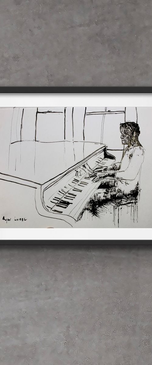 The Weary Piano Player by Ryan  Louder