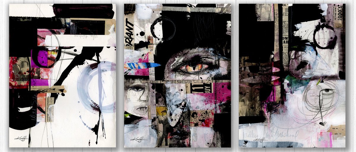 Expressive Painting , A Walk On The Wild Side Col. 1 By Kathy Morton Stanion, 27 X 12, Artwork For Sale On Artfinder