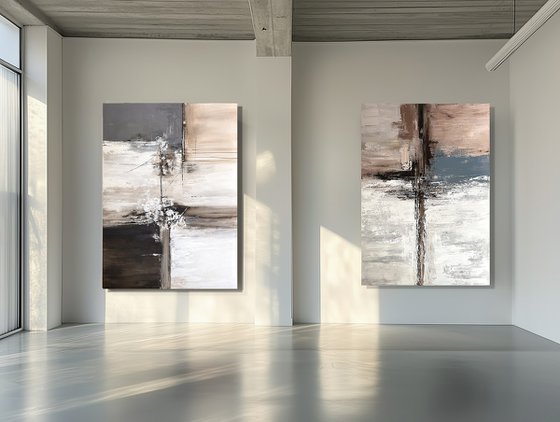 Diptych Echoes of Balance