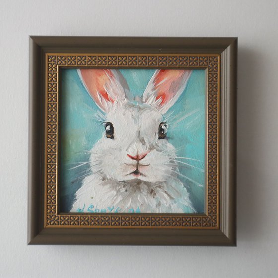 Bunny Painting Framed