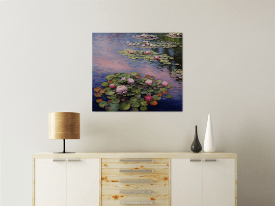 "Water lilies on the water"