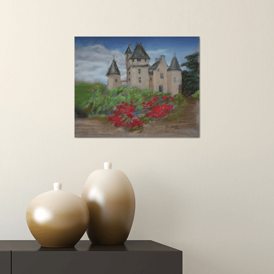 Chateau Rivau... France... /  ORIGINAL PAINTING