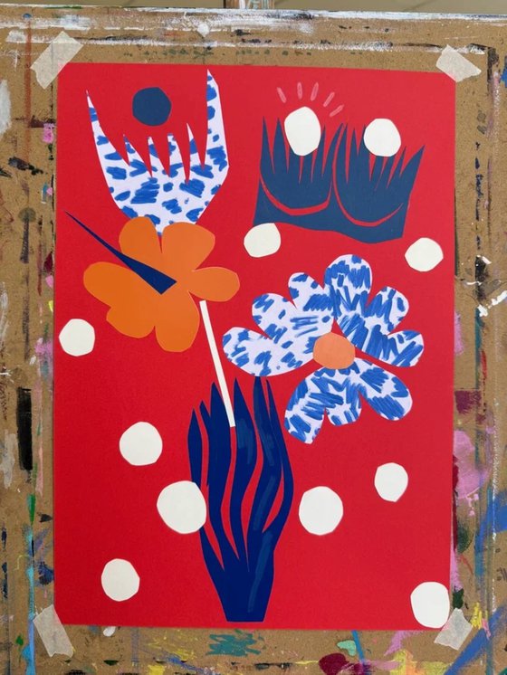 Matisse Style Floral Collage