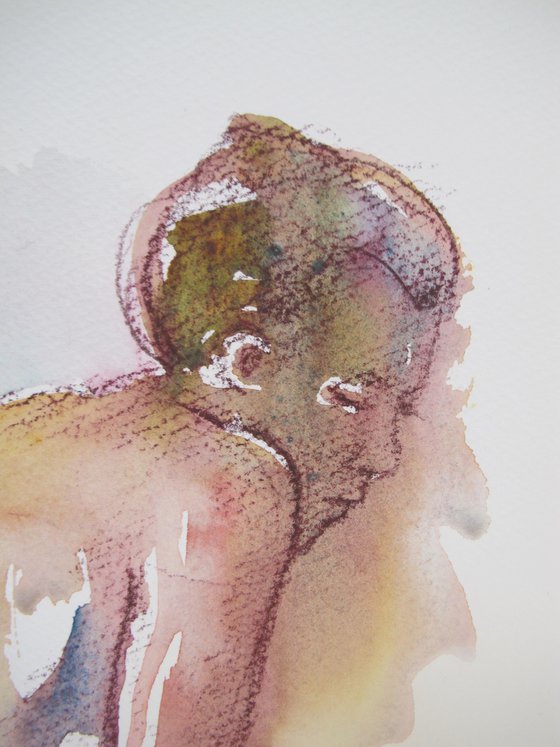 Standing female nude