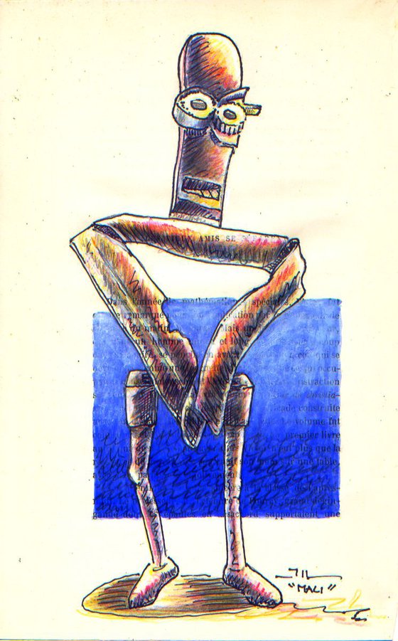Mali, sketch of sculpture