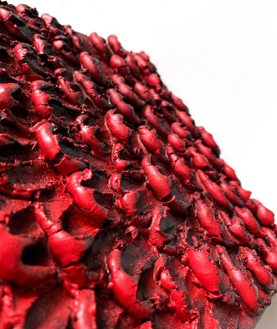 Red Textured Painting