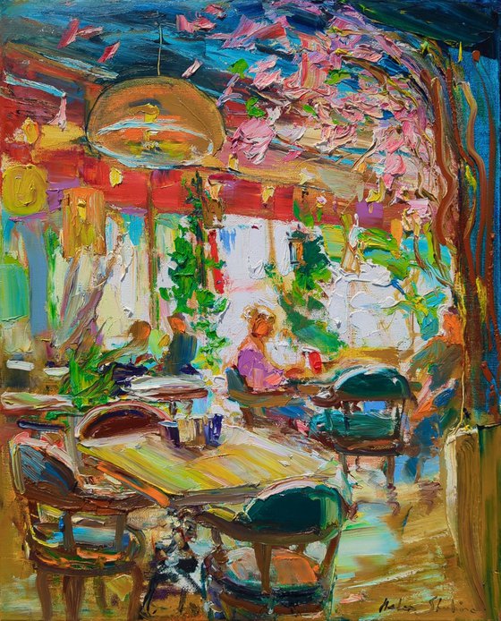 London cafe . Morning
