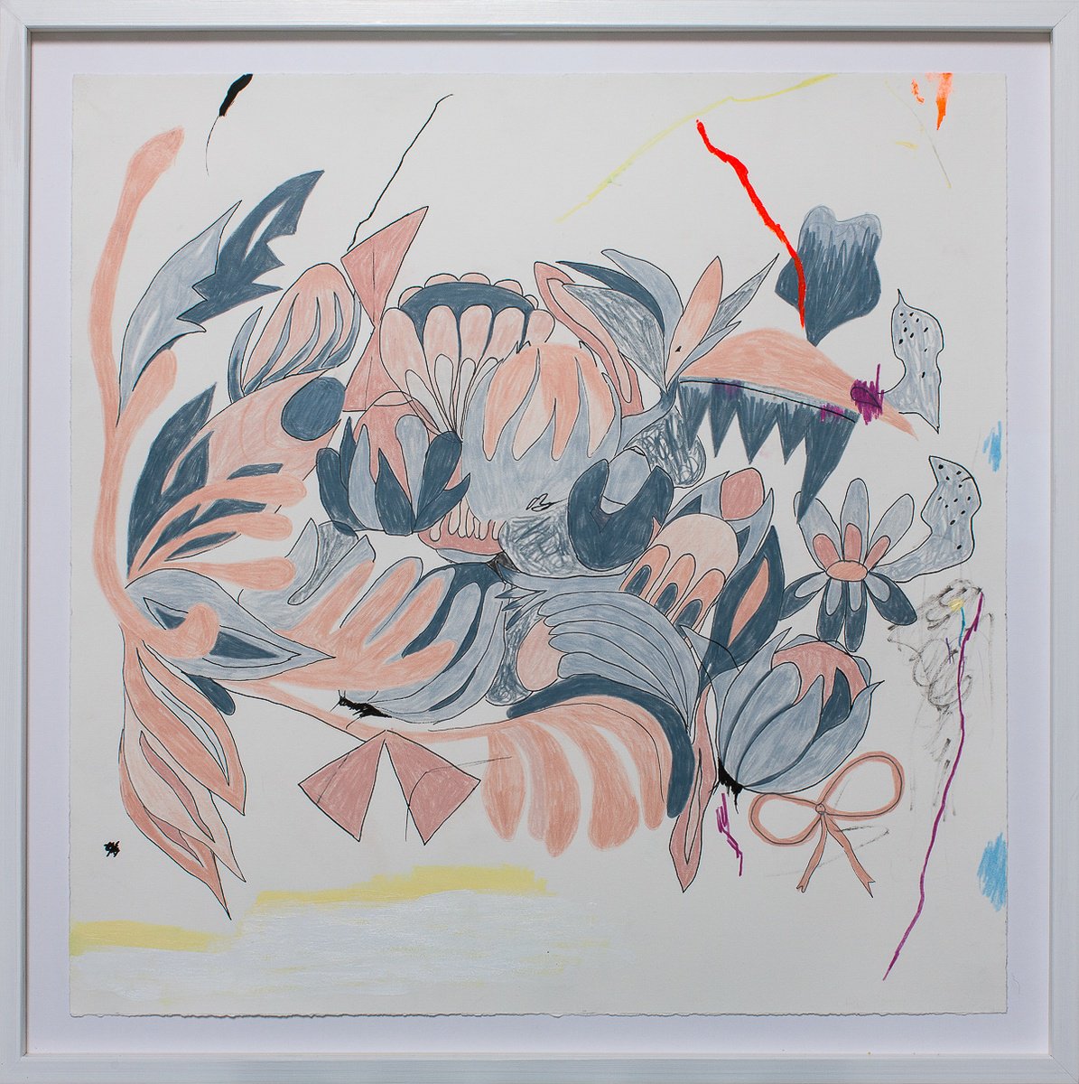Organic Drawing , Elsewhere In The Garden #3 By Heidi P, 25 X 25, Artwork For Sale On Artfinder
