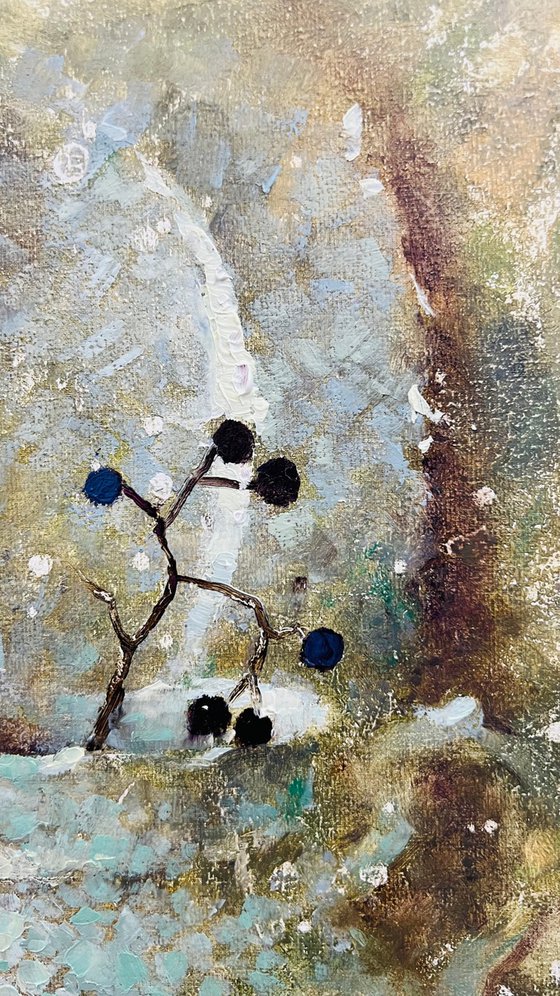 White cup winter berries