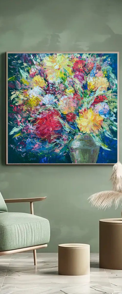 Flowers in vase 3 by Katia Solodka