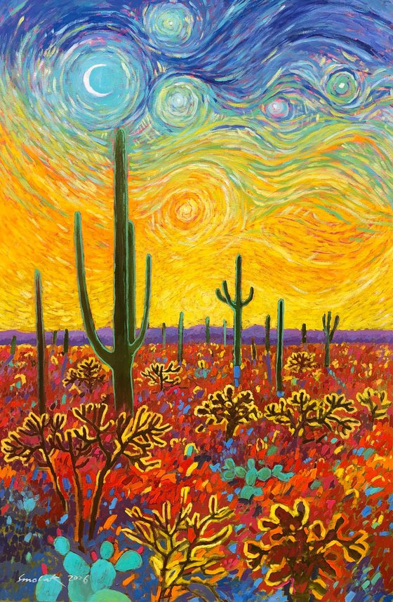 Calm in desert