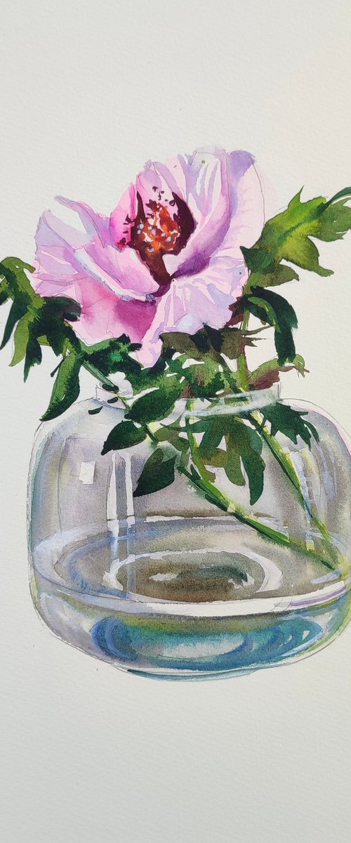 Pink Flower by Nadiia Dubei