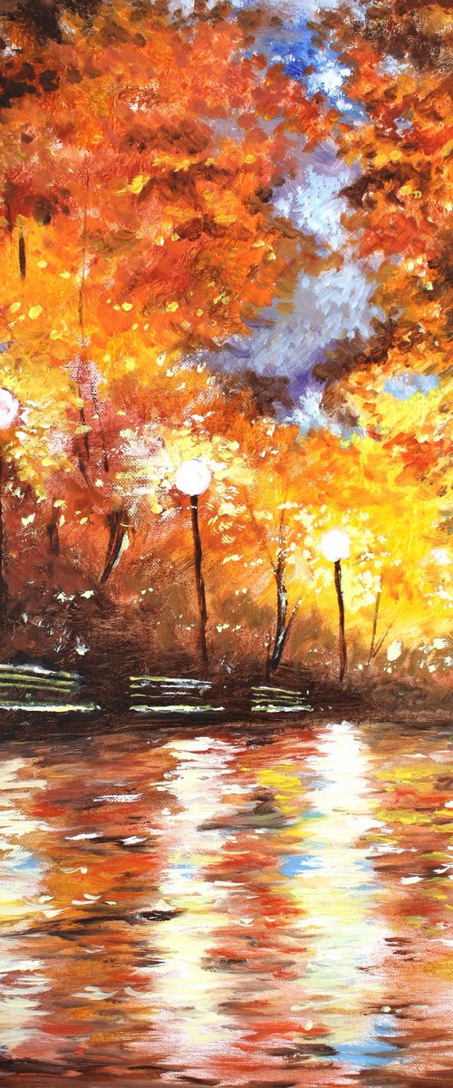 Autumn Evening in the Park by Rod Bere