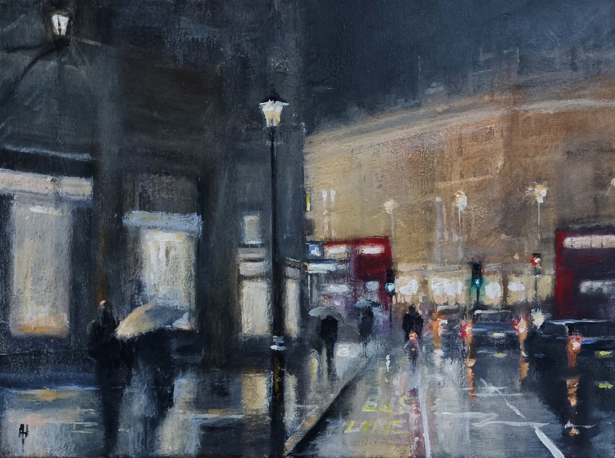 Evening Rain London by Alan Harris