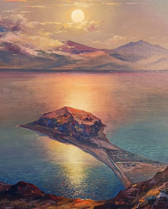 Lake Sevan (60x80cm, oil painting)